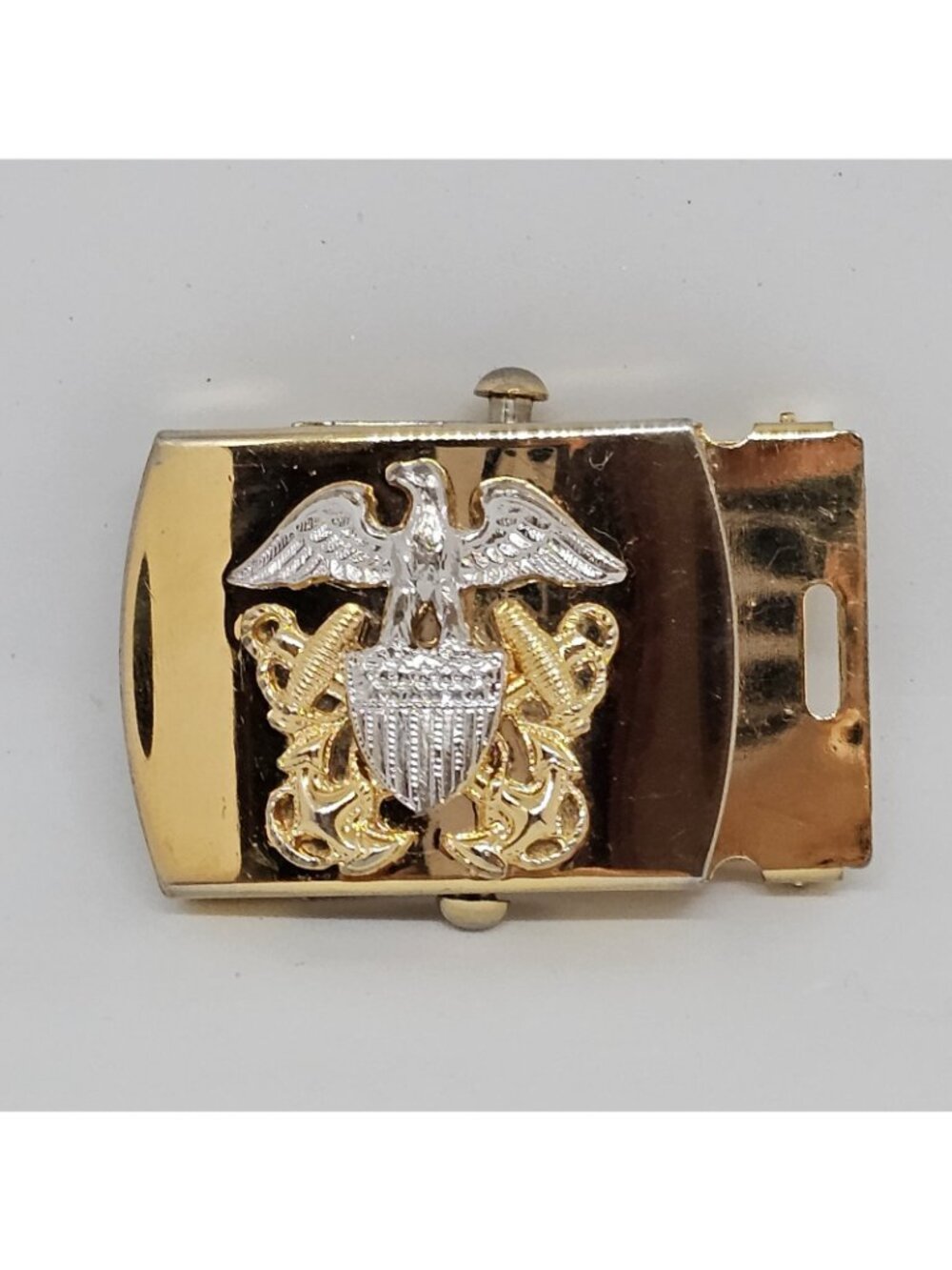 Vanguard U.S. Navy Belt Buckle: Officer Gold Tone Brass
